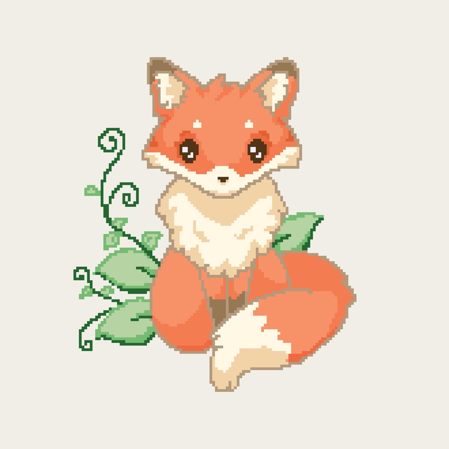 Autumn Fox free cross stitch pattern - Downloadable PDF