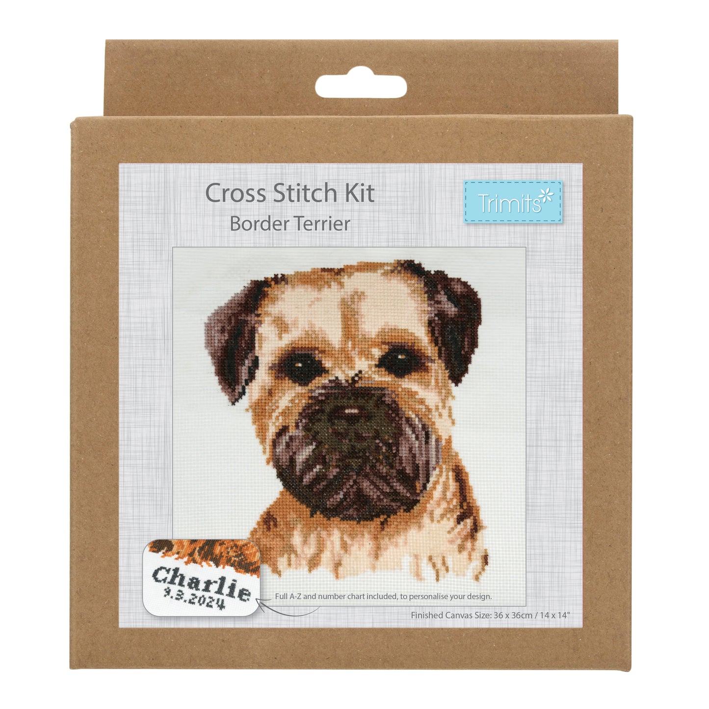 Border Terrier - Trimits Counted Cross Stitch Kit GCS110