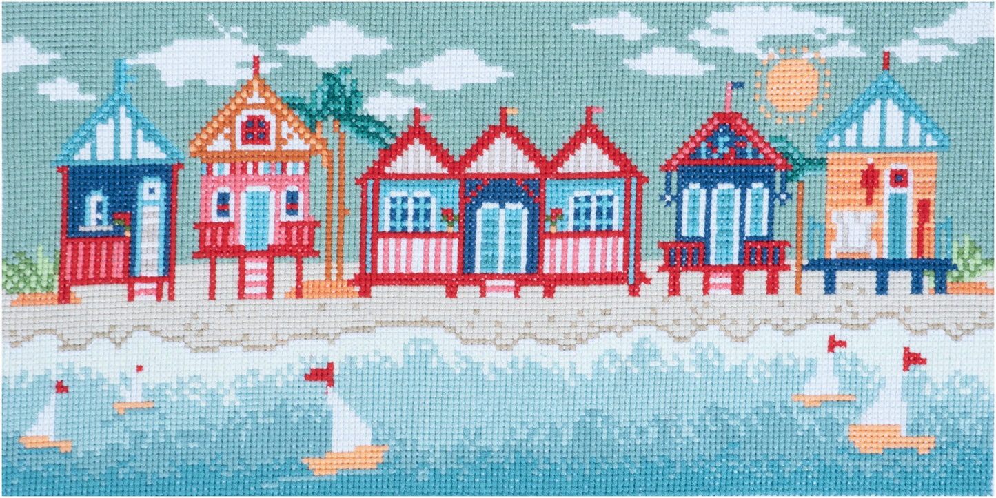 Beach Huts - Trimits Counted Cross Stitch Kit GC119