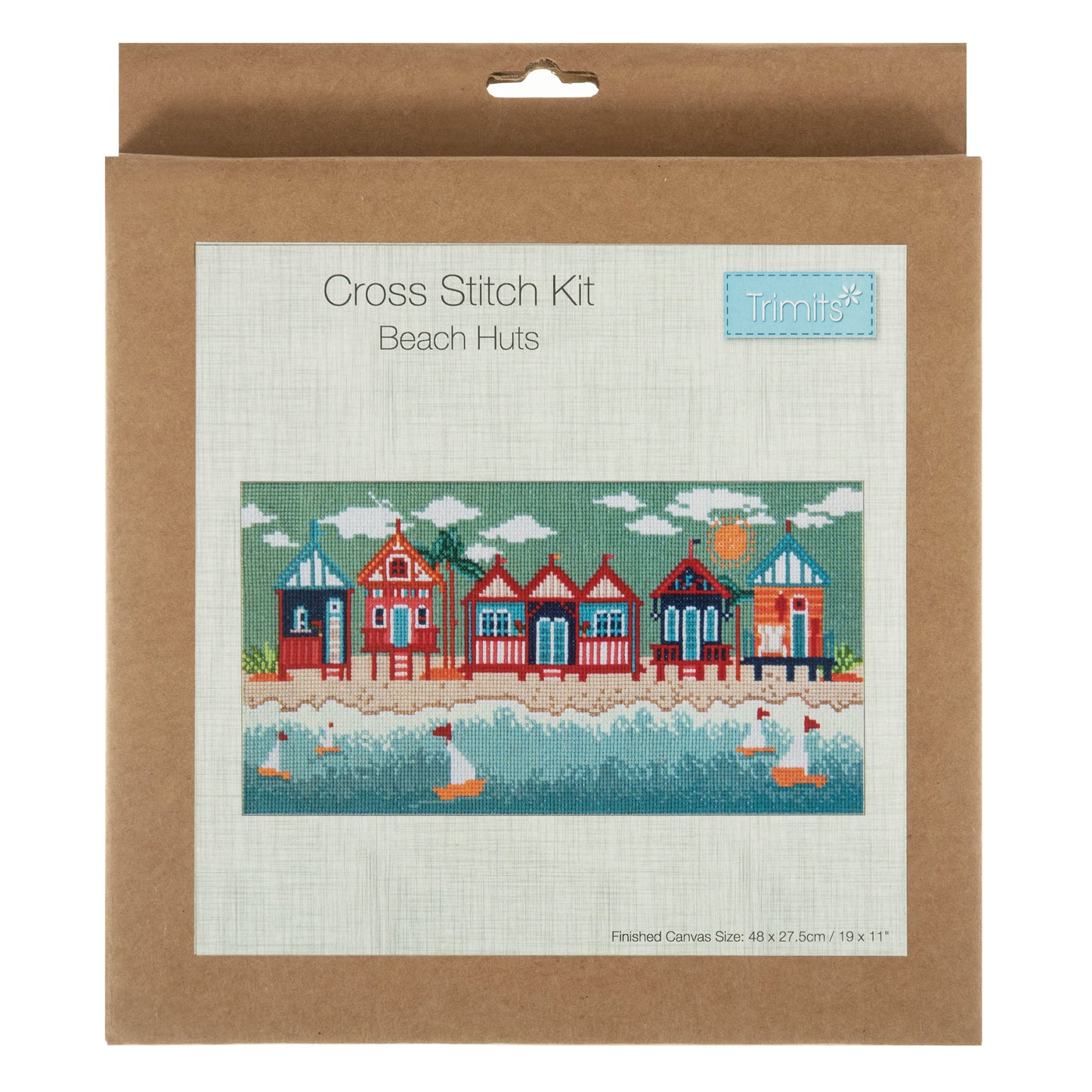 Beach Huts - Trimits Counted Cross Stitch Kit GC119