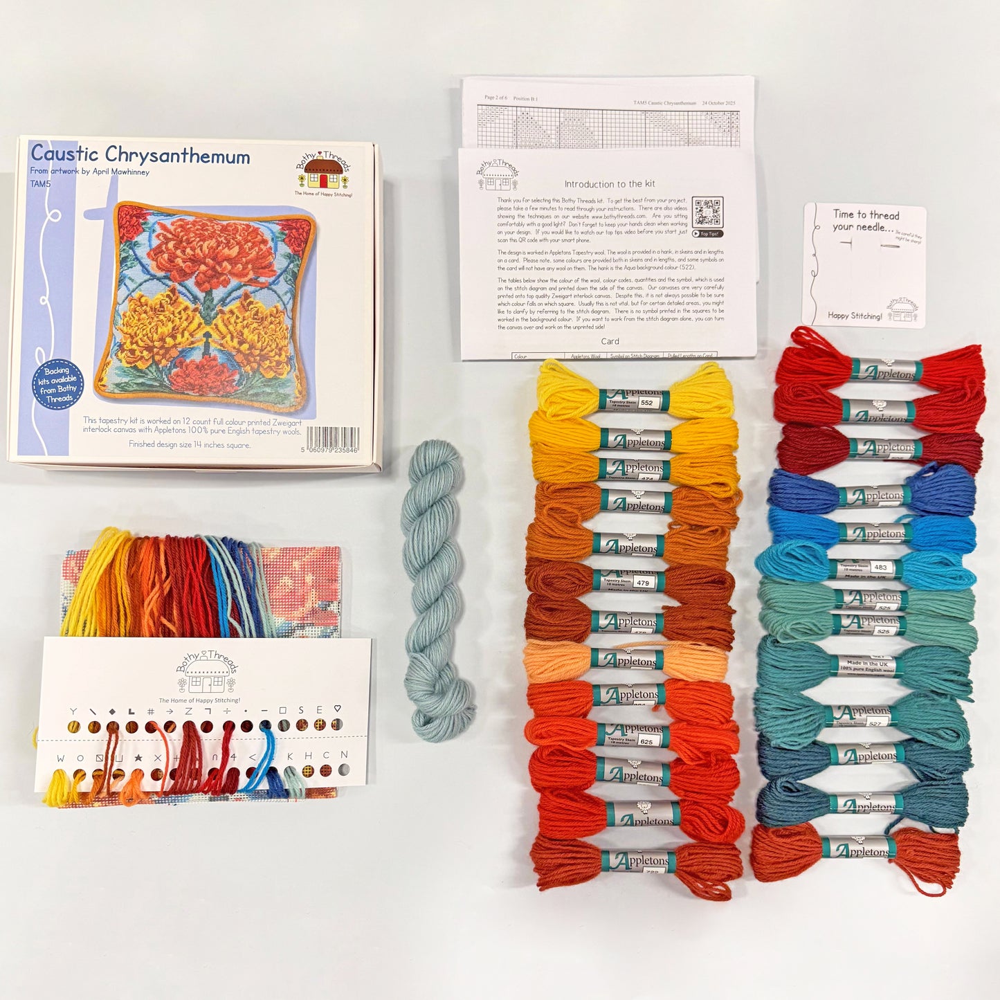 Caustic Chrysanthemum Tapestry - Bothy Threads Kit TAM5