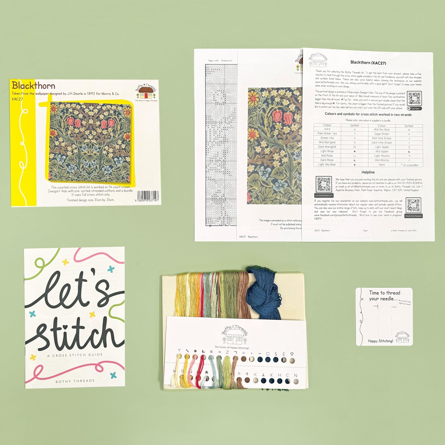 Blackthorn - William Morris - Bothy Threads Cross Stitch Kit XAC27