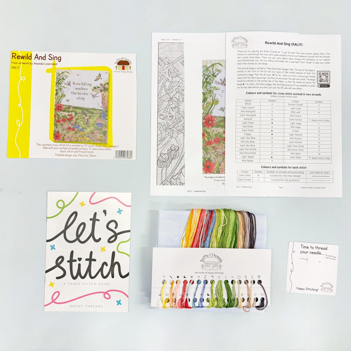 Rewild And Sing - Bothy Threads Cross Stitch Kit XAL17