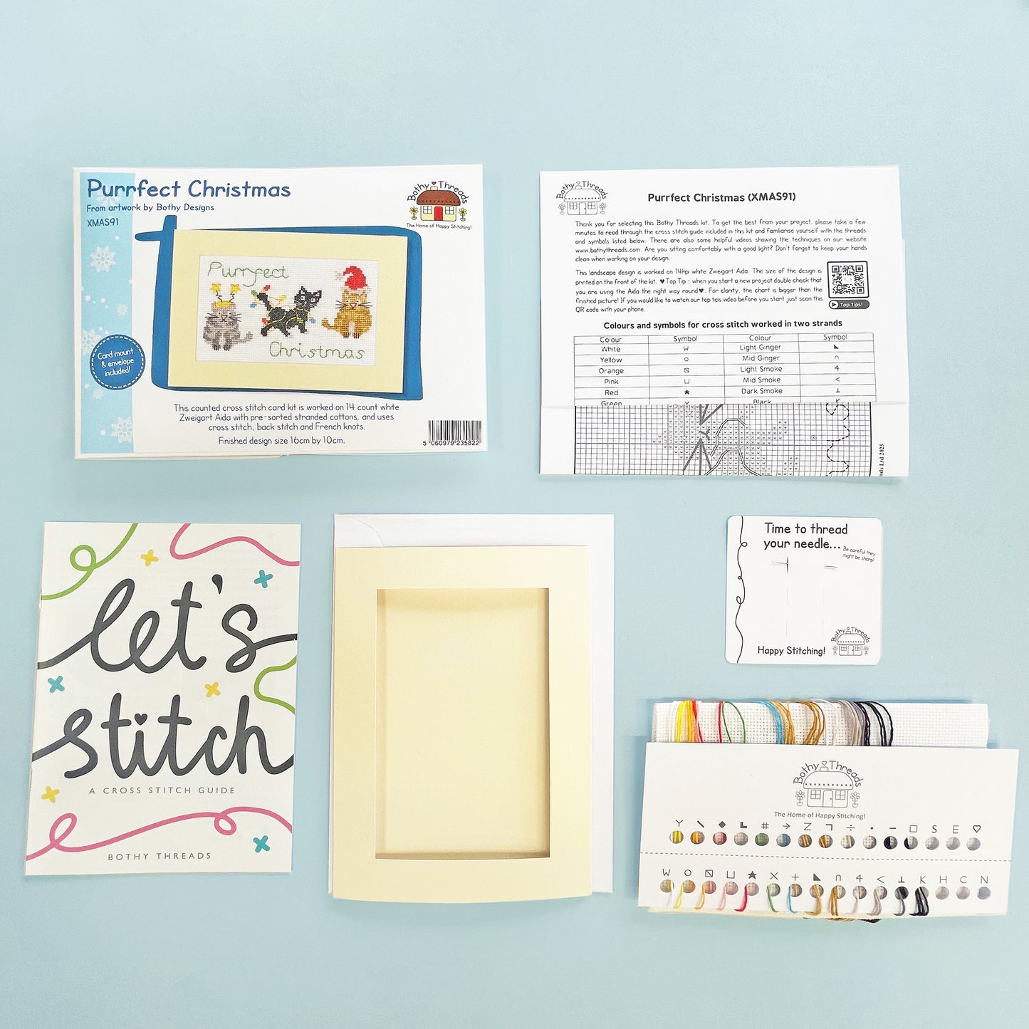 Christmas Card - Purrfect Christmas - Bothy Threads Cross Stitch Kit XMAS91