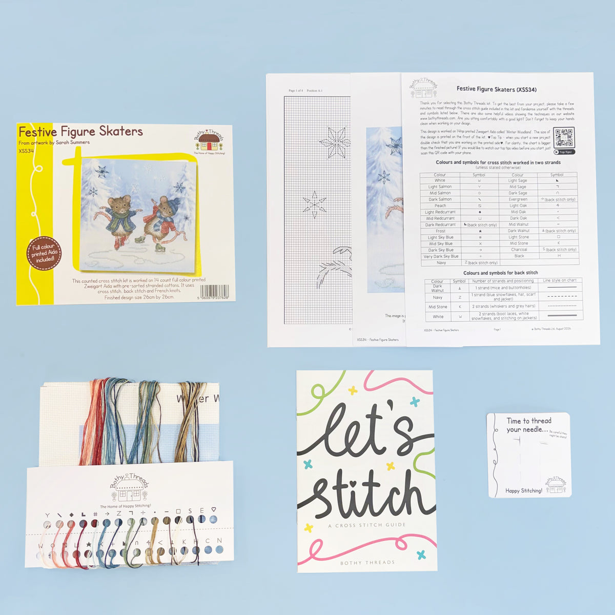 Festive Figure Skaters - Bothy Threads Cross Stitch Kit XSS34