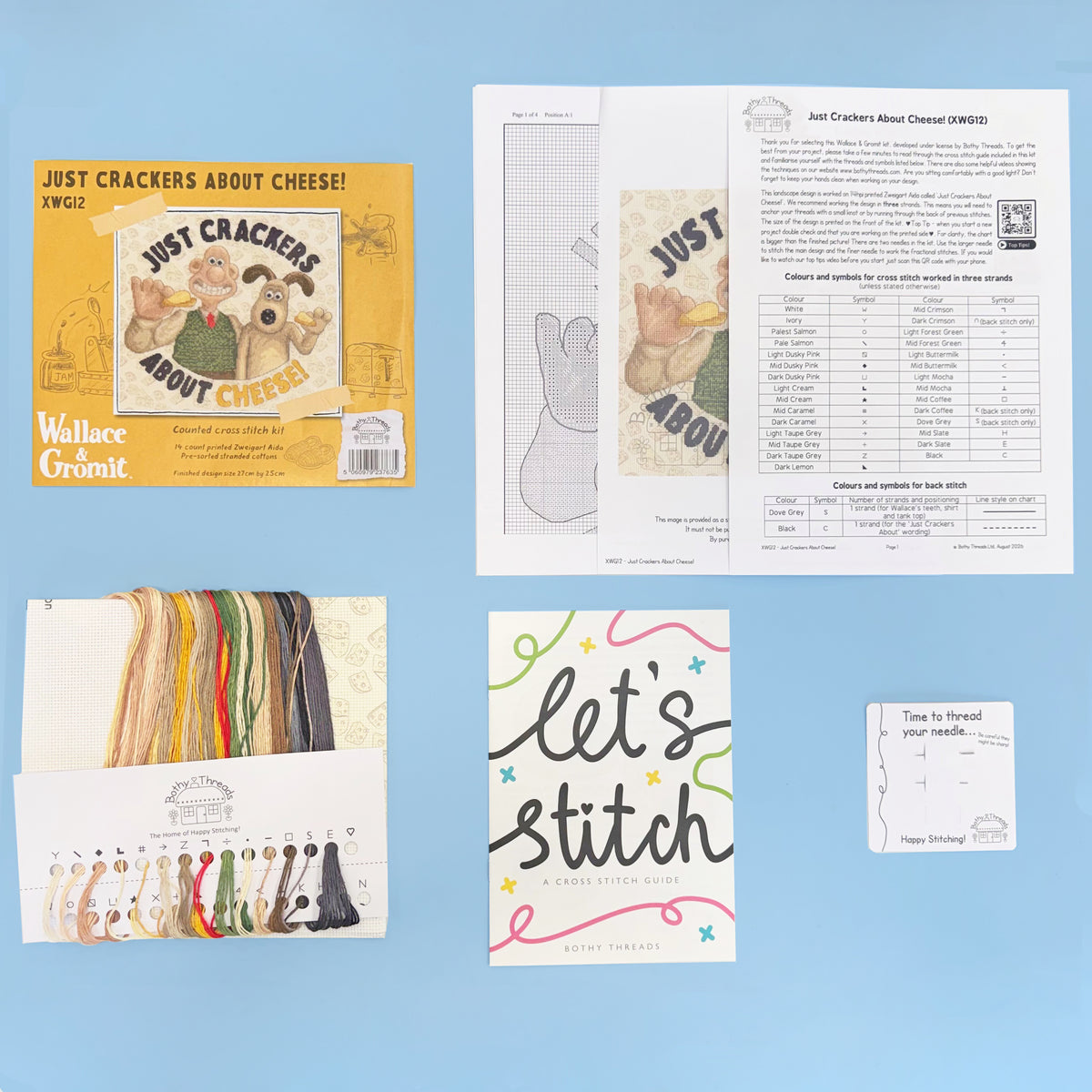 Just Crackers About Cheese! - Wallace & Gromit - Bothy Threads Cross Stitch Kit XWG12