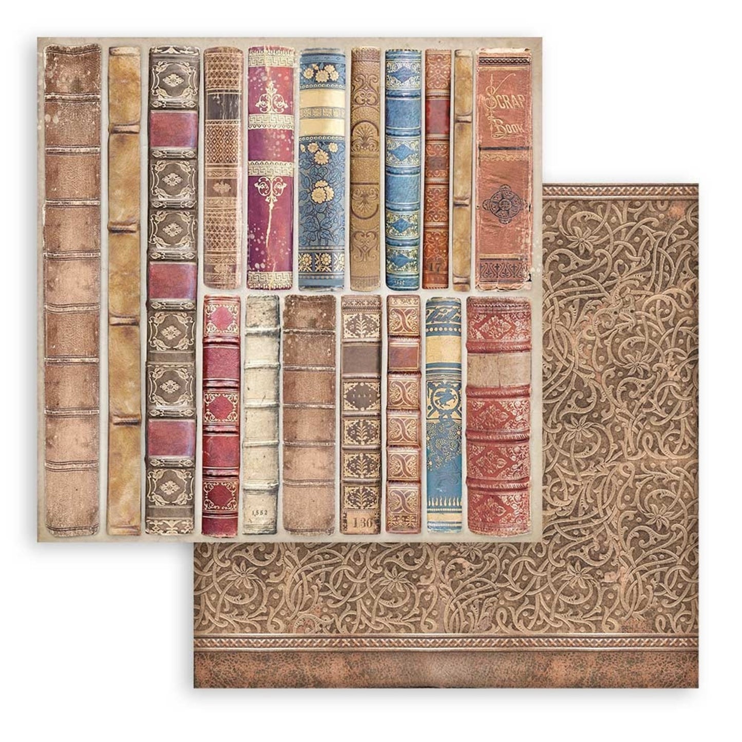 Stamperia Vintage Library Backgrounds Selection 8x8 Inch Paper Pack (SBBS81)