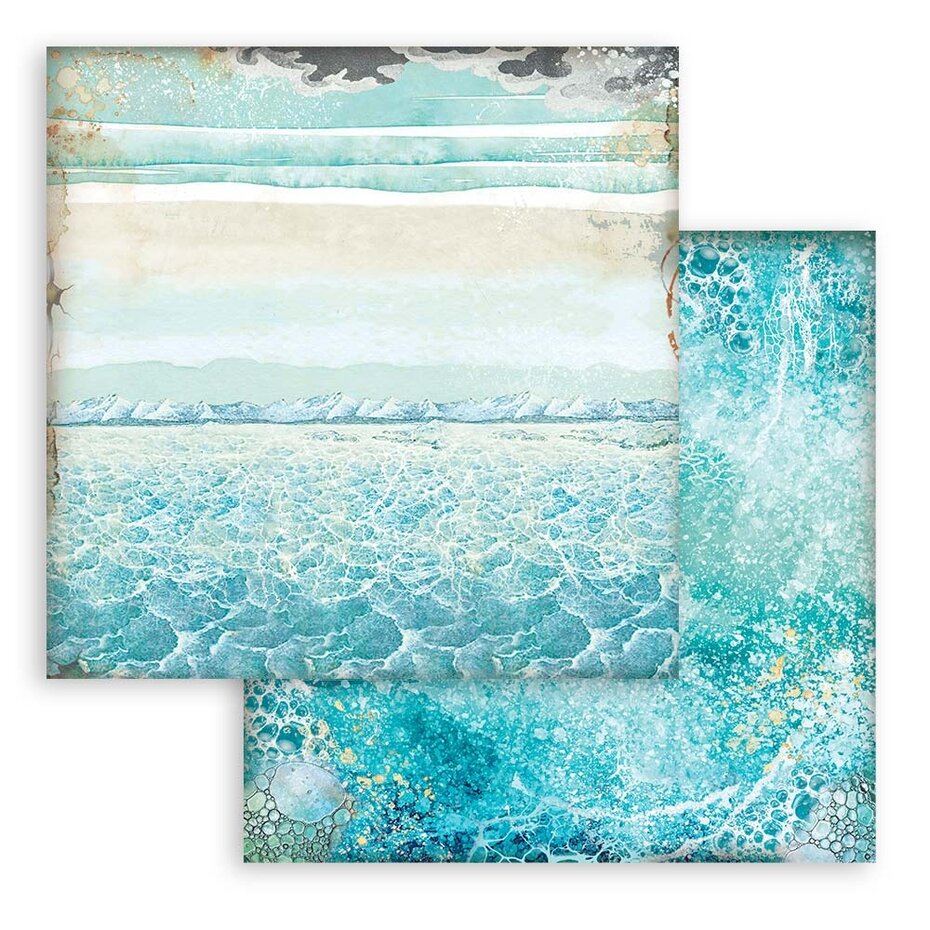 Stamperia Songs of the Sea Backgrounds 8x8 Inch Paper Pack (SBBS91)