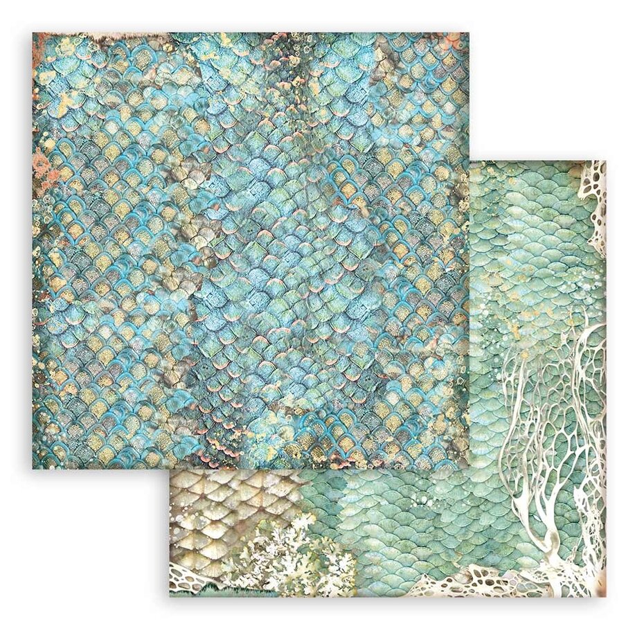 Stamperia Songs of the Sea Backgrounds 8x8 Inch Paper Pack (SBBS91)