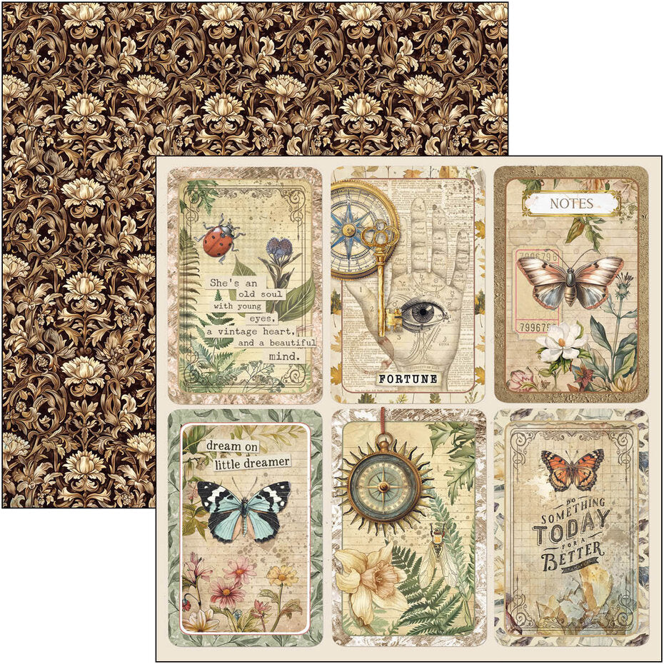 Ciao Bella Cabinet of Curiosities 8x8 Inch Paper Pad (12pcs) (CBH085)