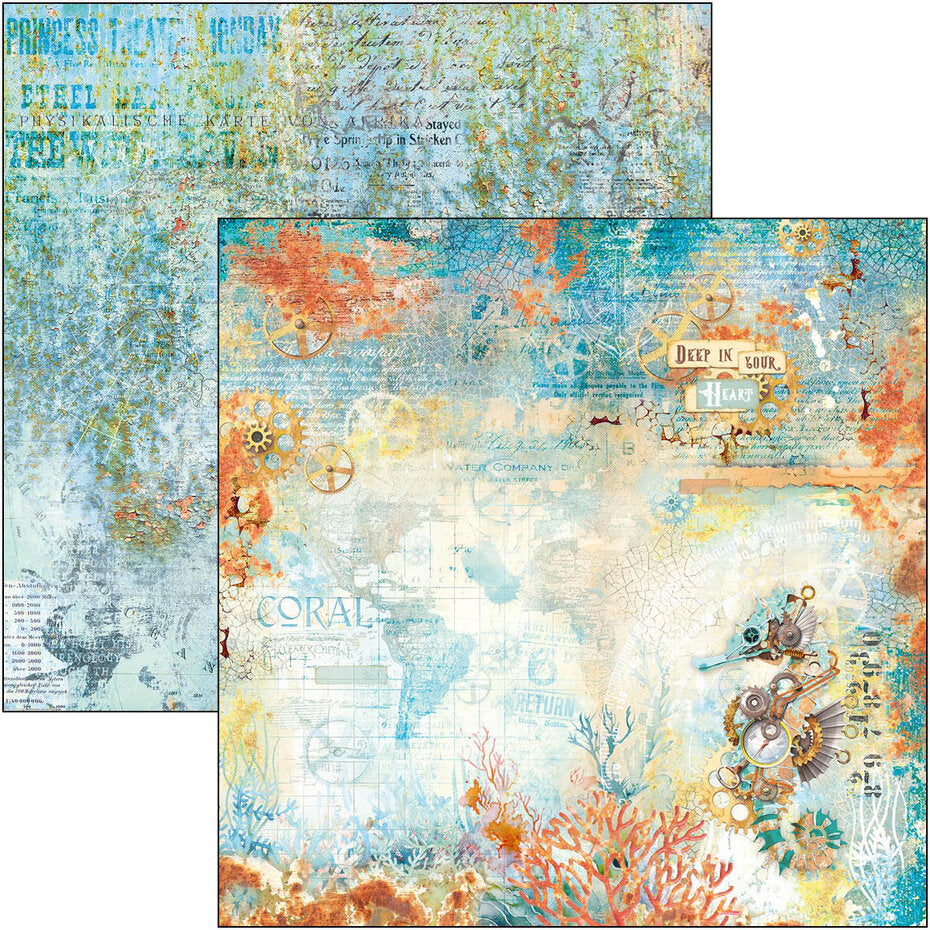 Ciao Bella Coral Reef 12x12 Inch Paper Pad (12pcs) (CBPM078)