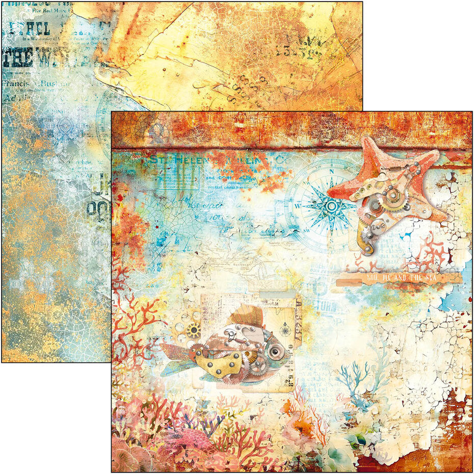 Ciao Bella Coral Reef 12x12 Inch Paper Pad (12pcs) (CBPM078)