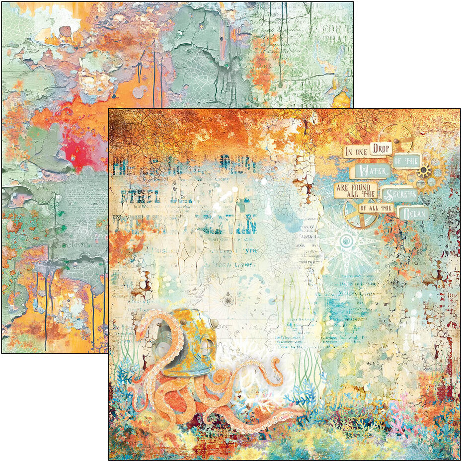 Ciao Bella Coral Reef 12x12 Inch Paper Pad (12pcs) (CBPM078)