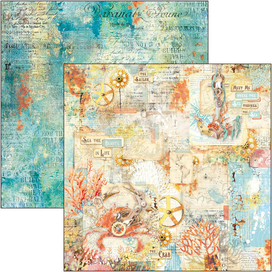Ciao Bella Coral Reef 12x12 Inch Paper Pad (12pcs) (CBPM078)