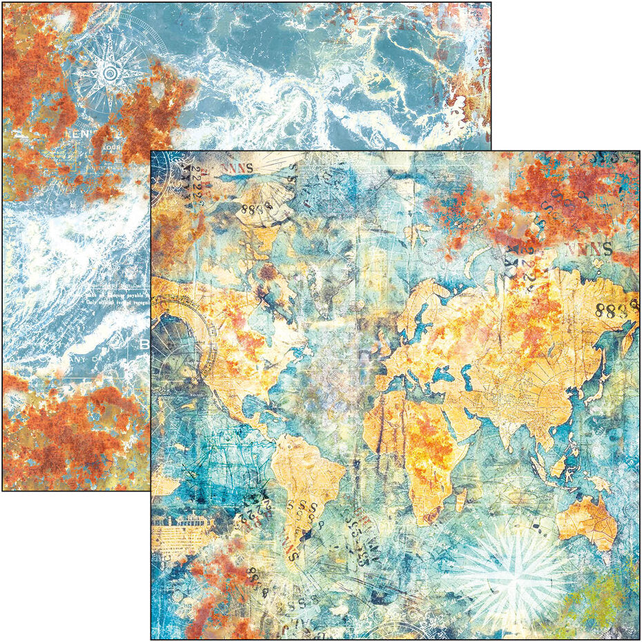 Ciao Bella Coral Reef 12x12 Inch Patterns Pad (8pcs) (CBT078)