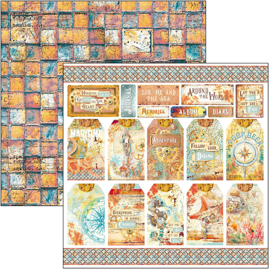 Ciao Bella Coral Reef 12x12 Inch Patterns Pad (8pcs) (CBT078)