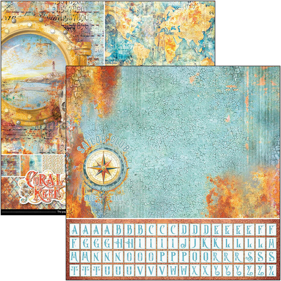 Ciao Bella Coral Reef 12x12 Inch Patterns Pad (8pcs) (CBT078)