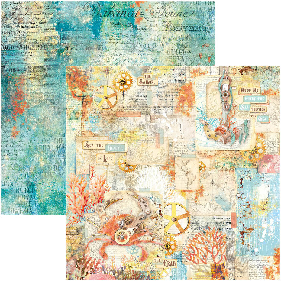 Ciao Bella Coral Reef 8x8 Inch Paper Pad (12pcs) (CBH078)