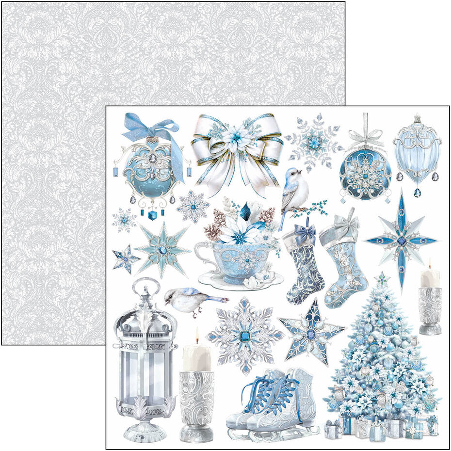 Ciao Bella Elegance of Blue 12x12 Inch Patterns Pad (8pcs) (CBT079)