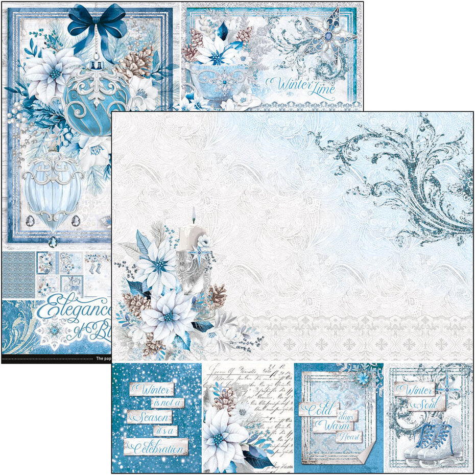Ciao Bella Elegance of Blue 8x8 Inch Paper Pad (12pcs) (CBH079)
