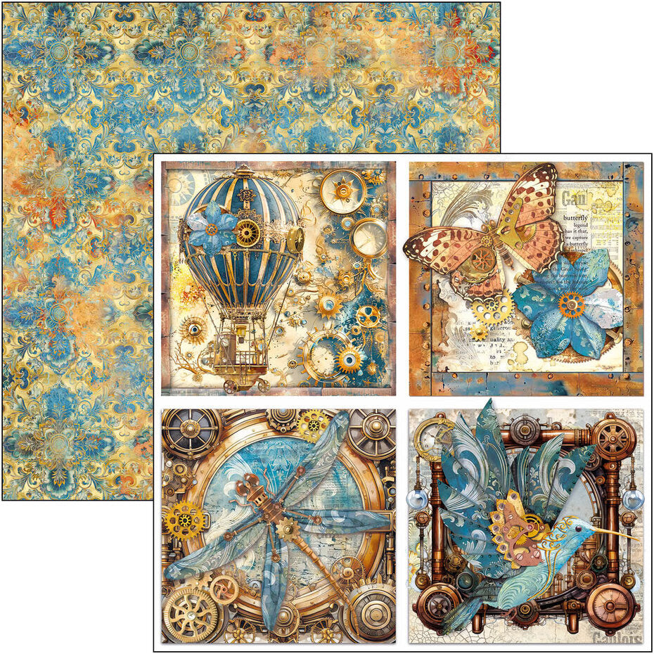 Ciao Bella Esprit de Voyage 12x12 Inch Patterns Pad (8pcs) (CBT082)
