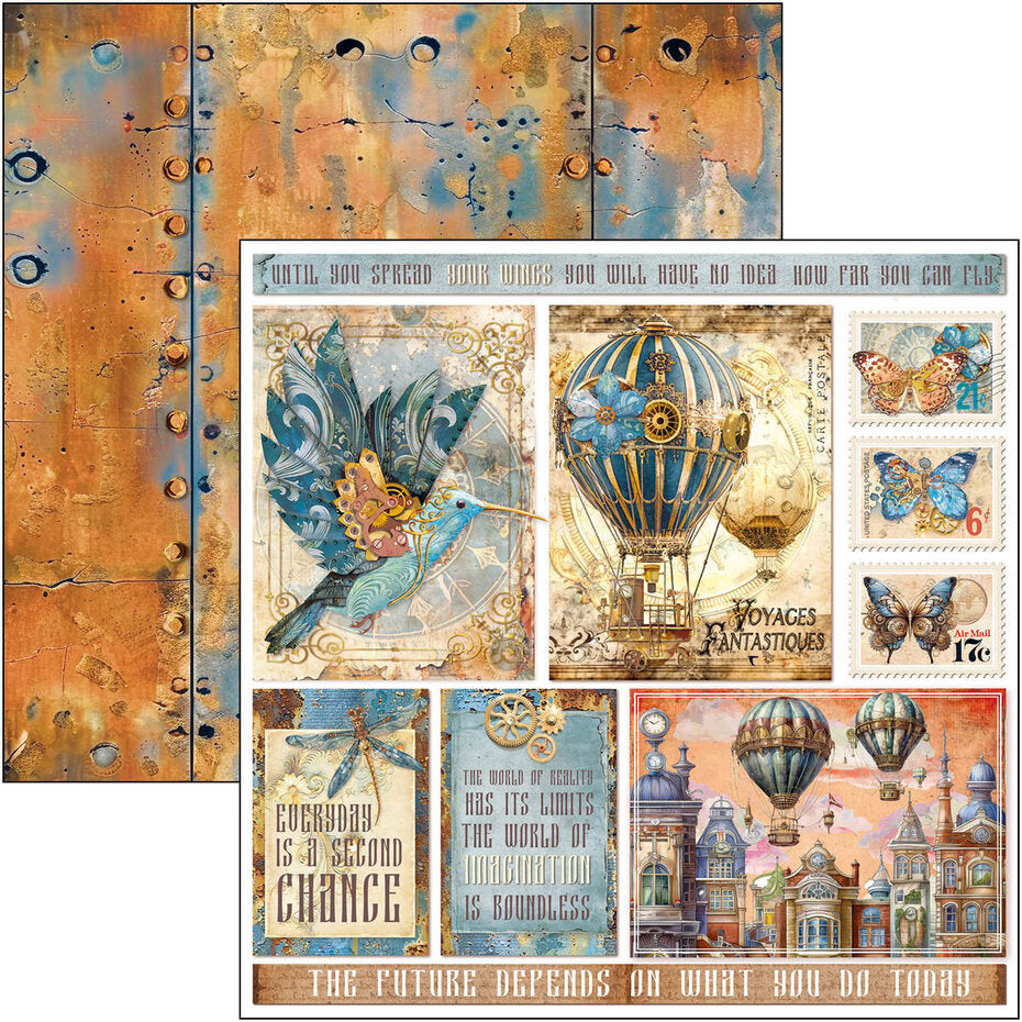 Ciao Bella Esprit de Voyage 12x12 Inch Patterns Pad (8pcs) (CBT082)