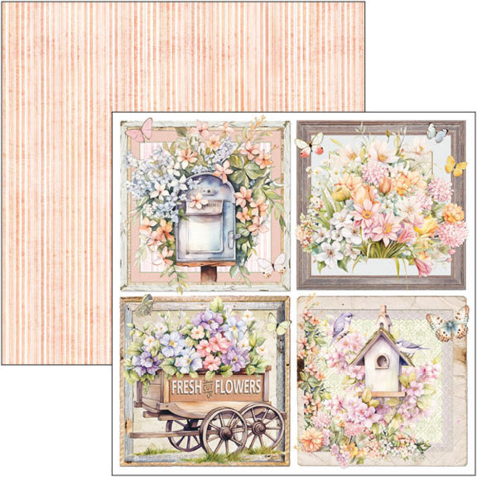 Ciao Bella Flower Shop 12x12 Inch Patterns Pad (8pcs) (CBT077)