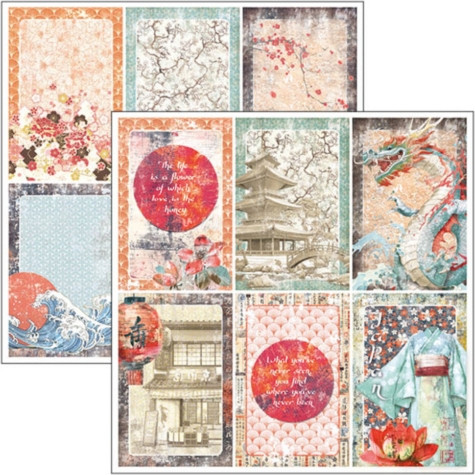 Ciao Bella Land of the Rising Sun 12x12 Inch Paper Pad (12pcs) (CBPM076)