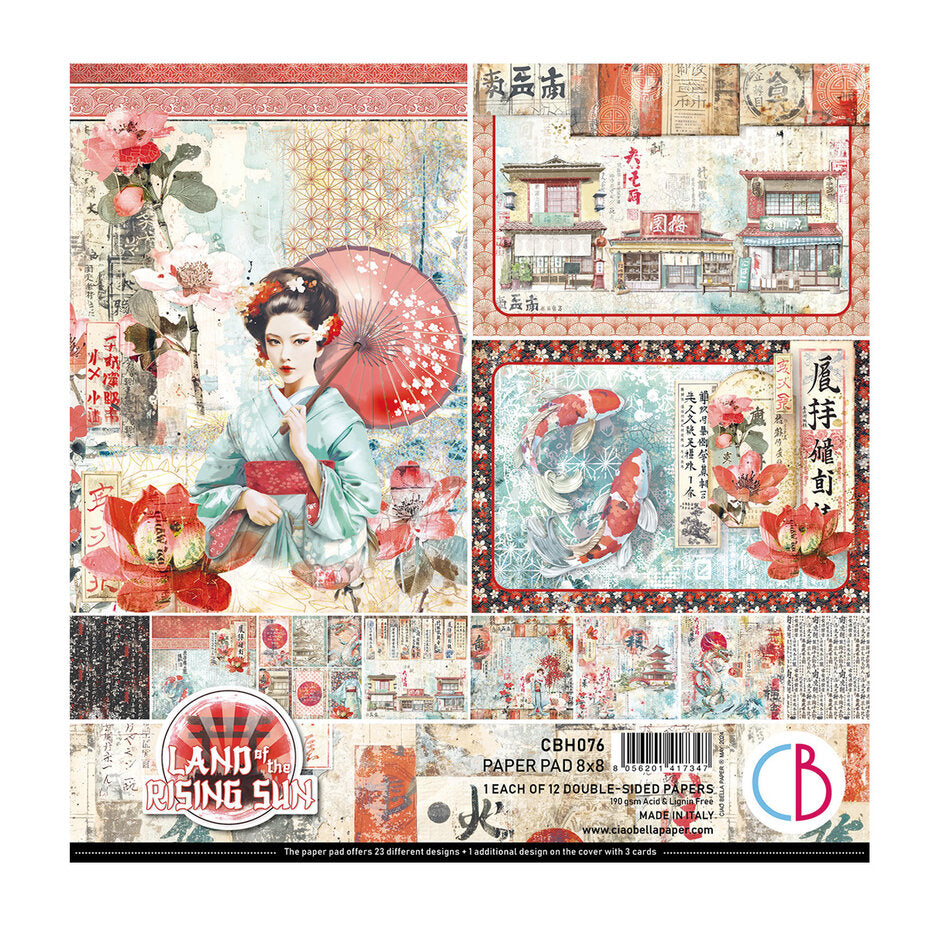 Ciao Bella Land of the Rising Sun 8x8 Inch Paper Pad (12pcs) (CBH076)