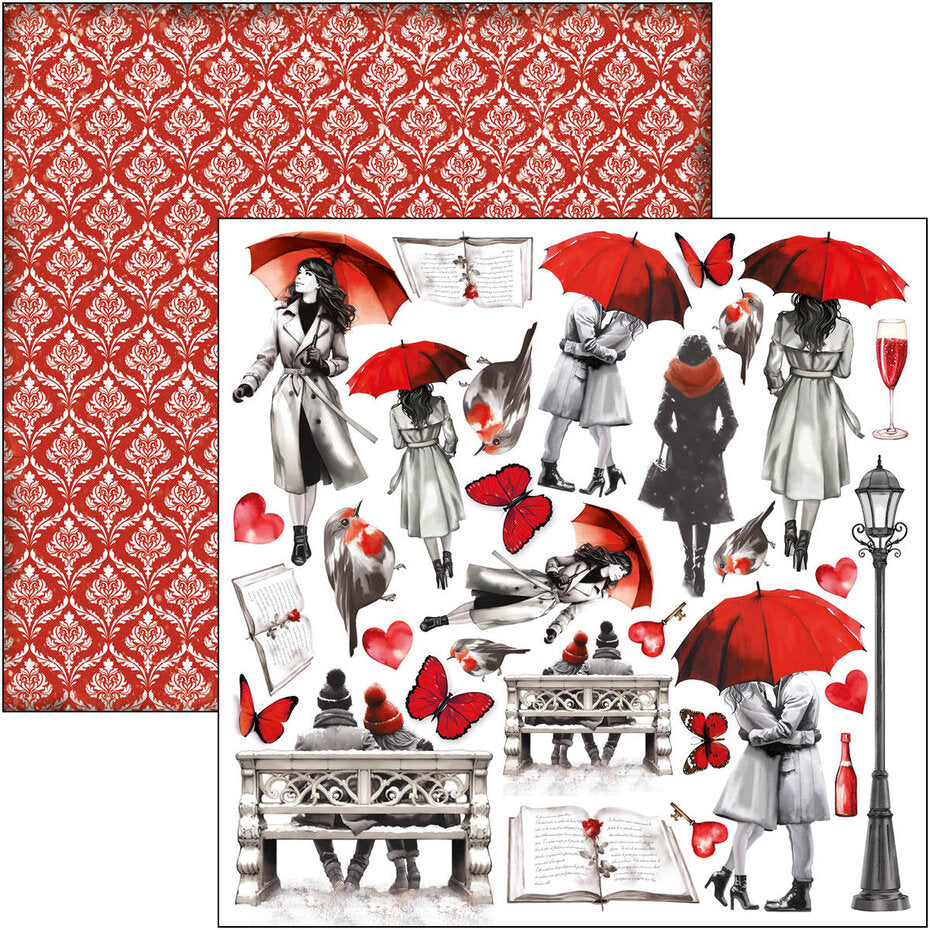 Ciao Bella Paris Je t'aime 12x12 Inch Patterns Pad (8pcs) (CBT081)