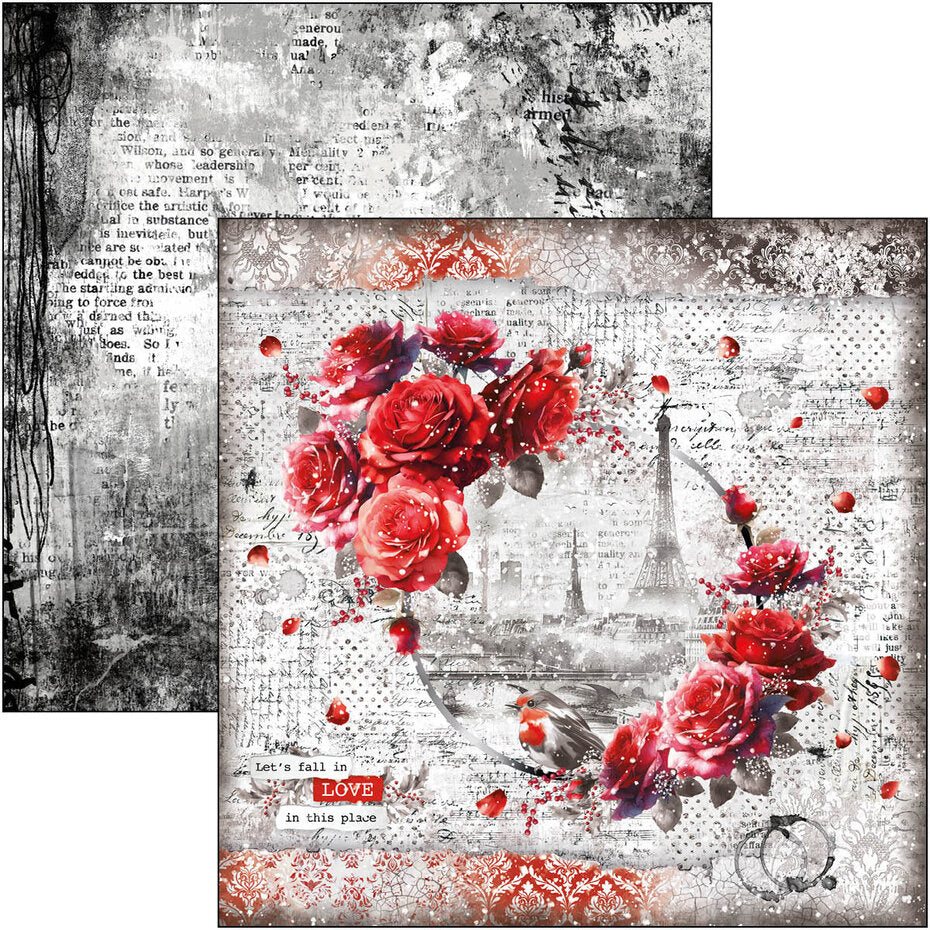 Ciao Bella Paris Je t'aime 12x12 Inch Patterns Pad (8pcs) (CBT081)