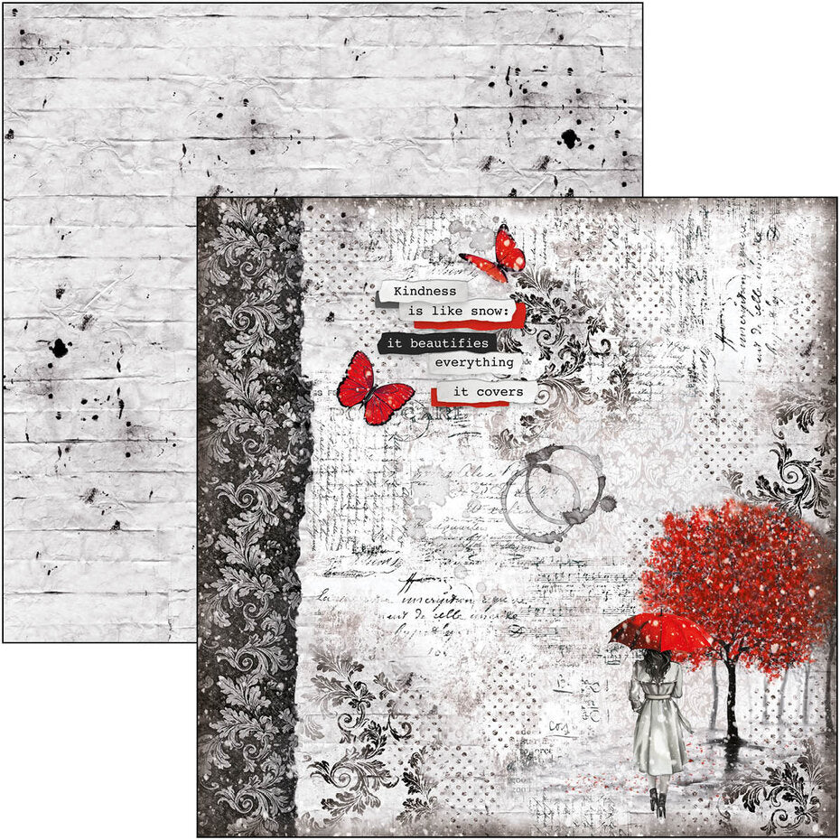 Ciao Bella Paris Je t'aime 8x8 Inch Paper Pad (12pcs) (CBH081)