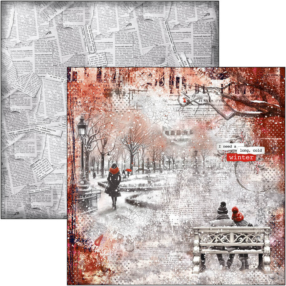Ciao Bella Paris Je t'aime 8x8 Inch Paper Pad (12pcs) (CBH081)