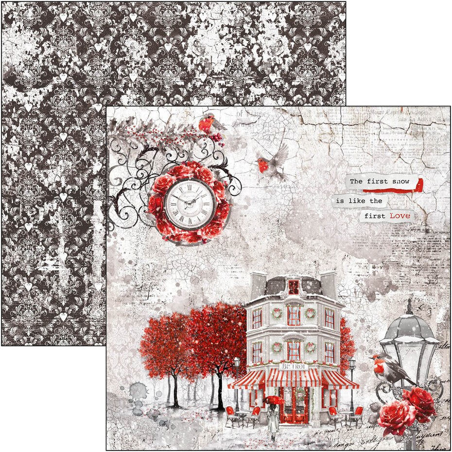 Ciao Bella Paris Je t'aime 8x8 Inch Paper Pad (12pcs) (CBH081)