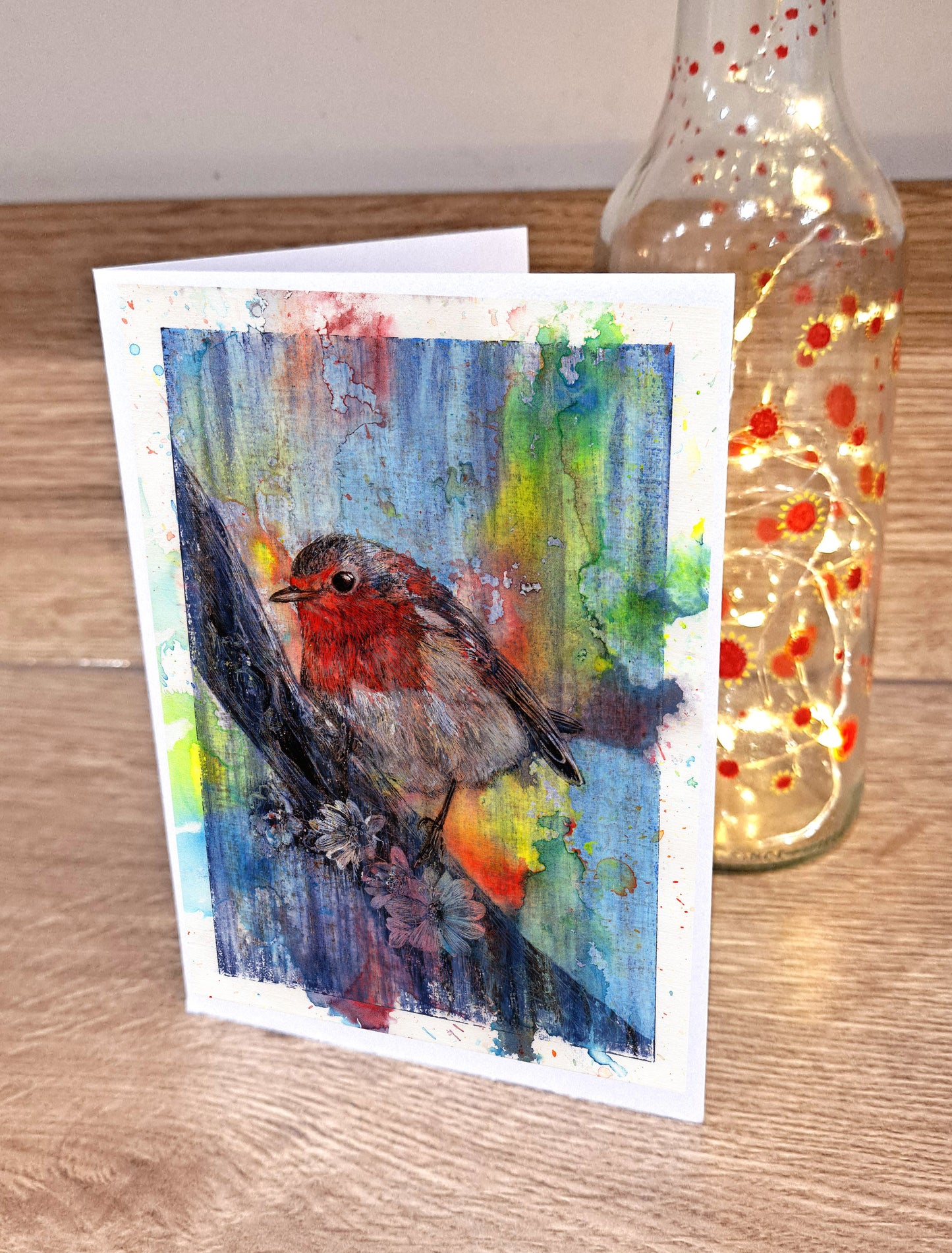 Robin 1 - Greetings Card by Hannah Hildebrand