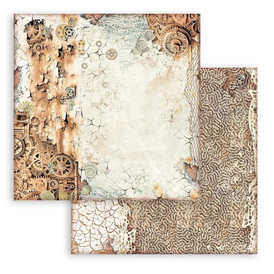 Stamperia Songs of the Sea Backgrounds 8x8 Inch Paper Pack (SBBS91)