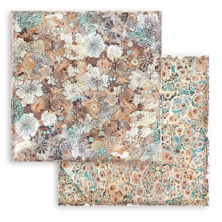 Stamperia Songs of the Sea Backgrounds 8x8 Inch Paper Pack (SBBS91)