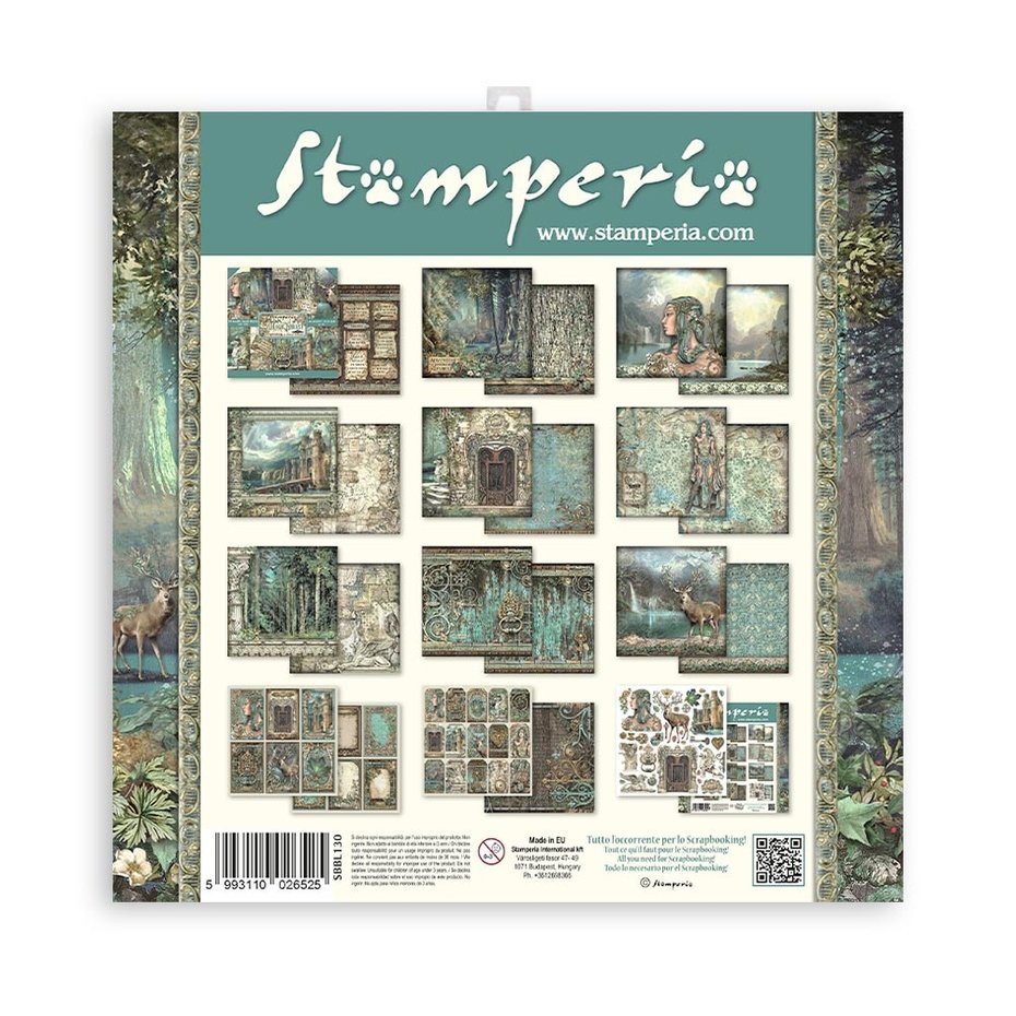 Stamperia Magic Forest 12x12 Inch Paper Pack (SBBL130)