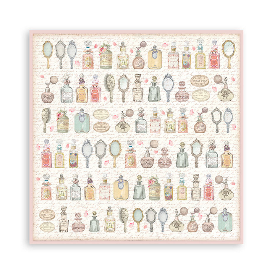 Stamperia Rose Parfum Backgrounds 8x8 Inch Paper Pack (SBBS74)