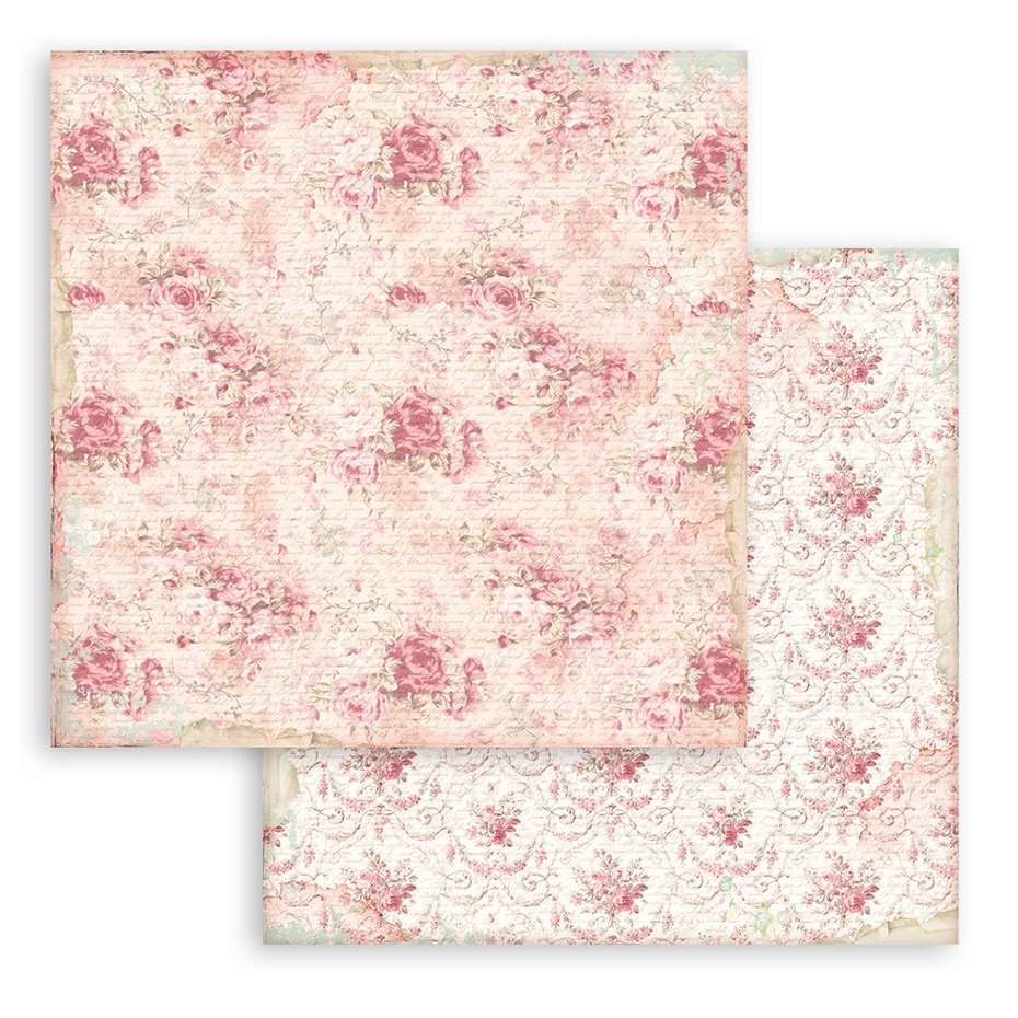 Stamperia Rose Parfum Backgrounds 8x8 Inch Paper Pack (SBBS74)
