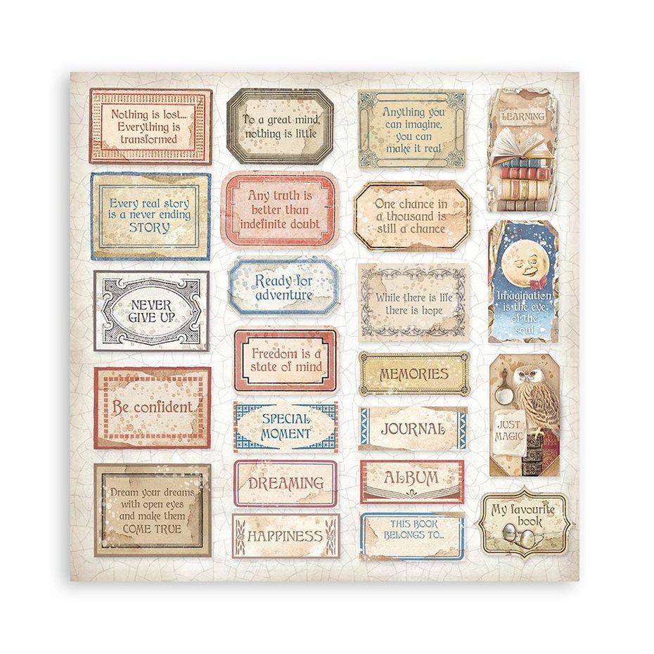 Stamperia Vintage Library 8x8 Inch Paper Pack (SBBS80)