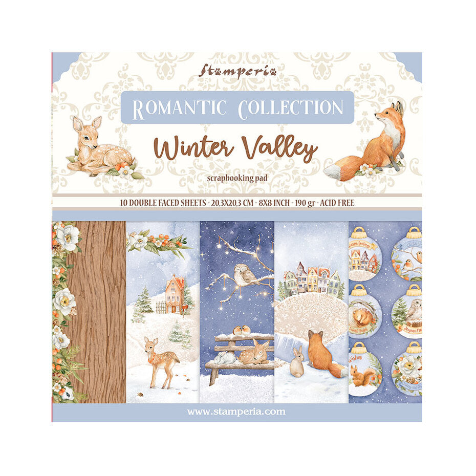 Stamperia Winter Valley 8x8 Inch Paper Pack (SBBS88)