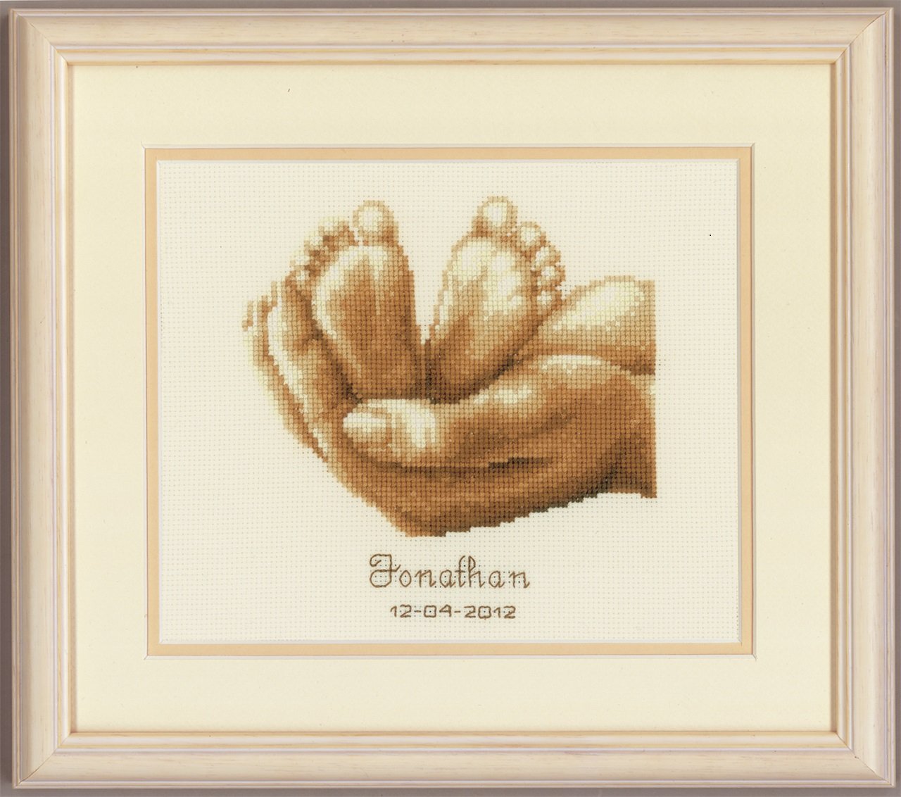 Tiny Feet Birth Record - Vervaco Counted Cross Stitch Kit PN-0011671