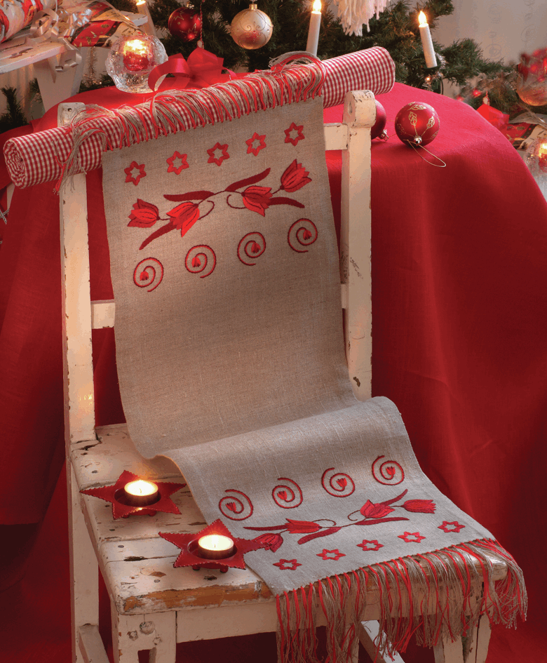 Xmas Tulips Runner - Anchor Embroidery Kit 9240000\2537