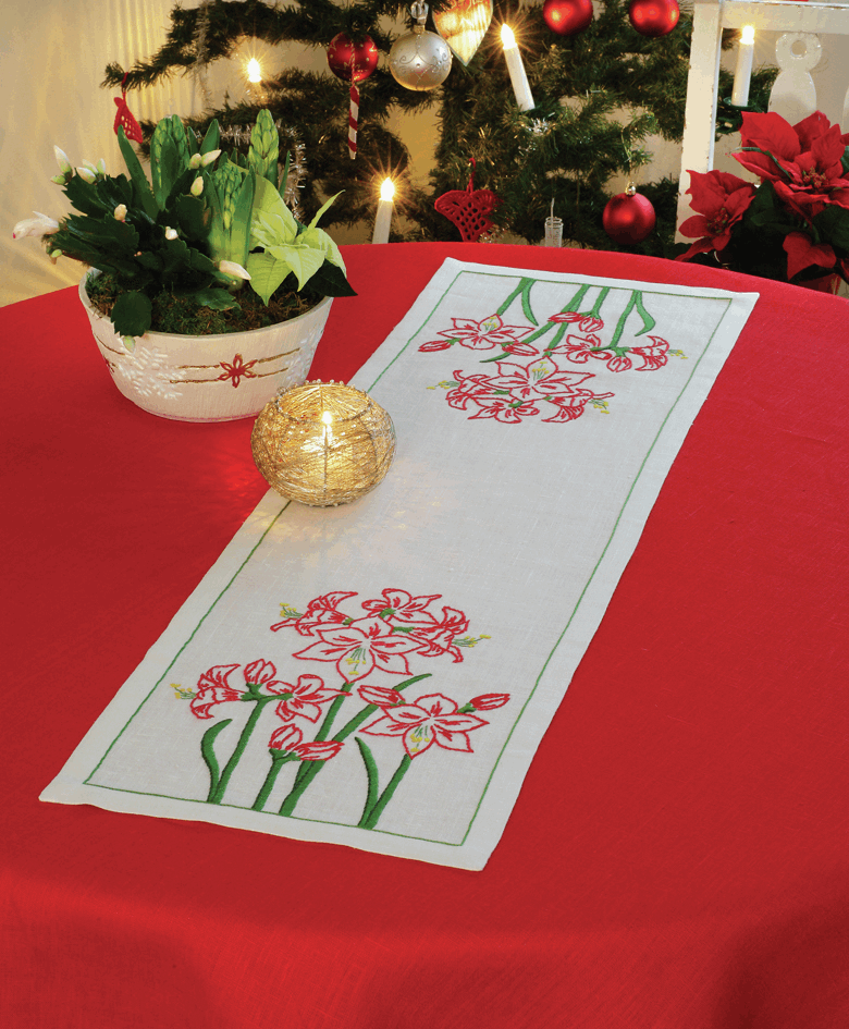 Amaryllis Runner - Anchor Embroidery Kit 9240000\2539