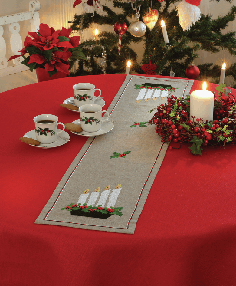 Advent Candlestick Runner - Anchor Embroidery Kit 9240000\2541