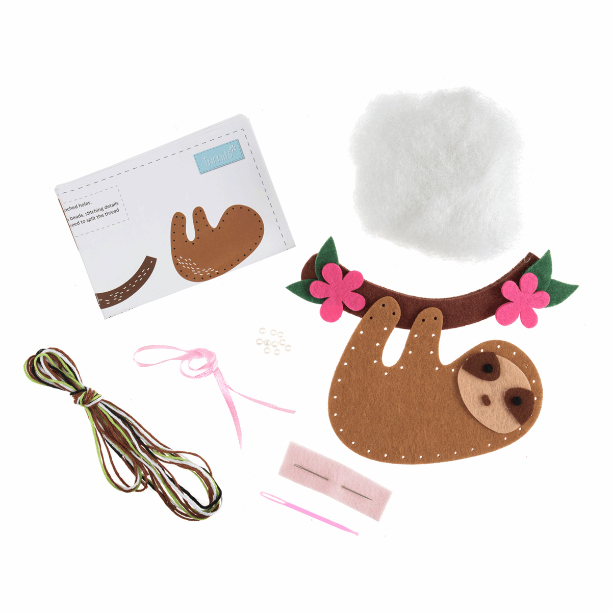Trimits Felt Decoration Kit: Sloth GCK080