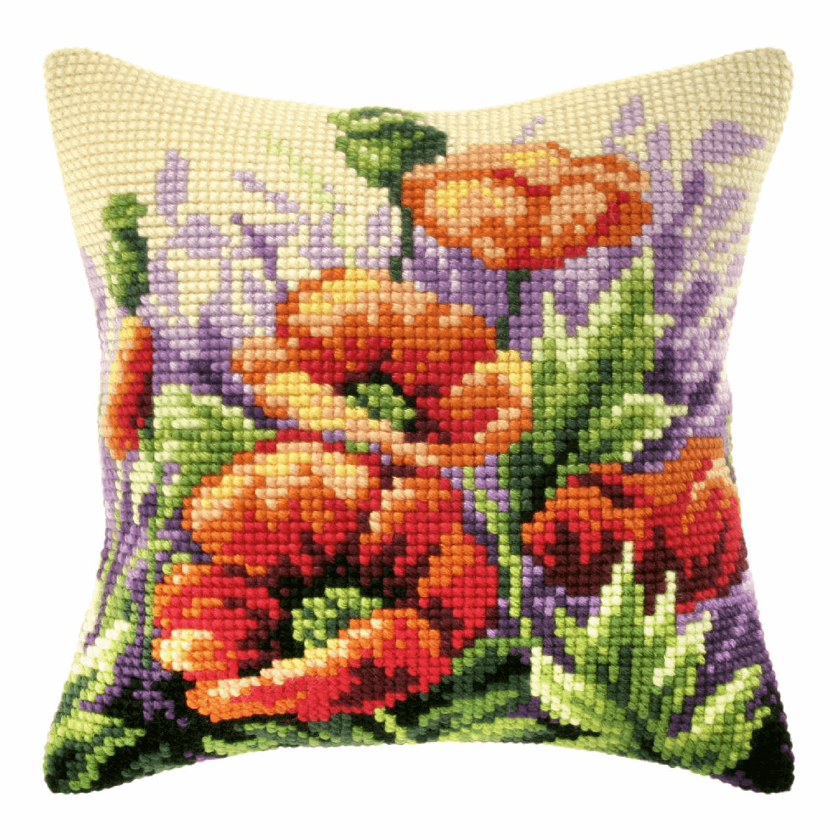 Poppies on Meadow - Orchidea Cushion Cross Stitch Kit ORC.9123