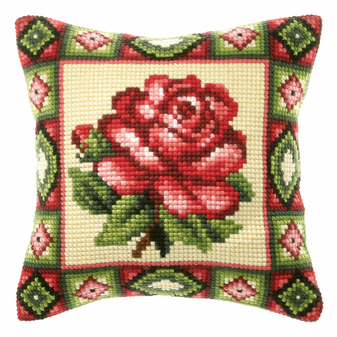 Pink Rose - Orchidea Cushion Cross Stitch Kit ORC.9173 -|