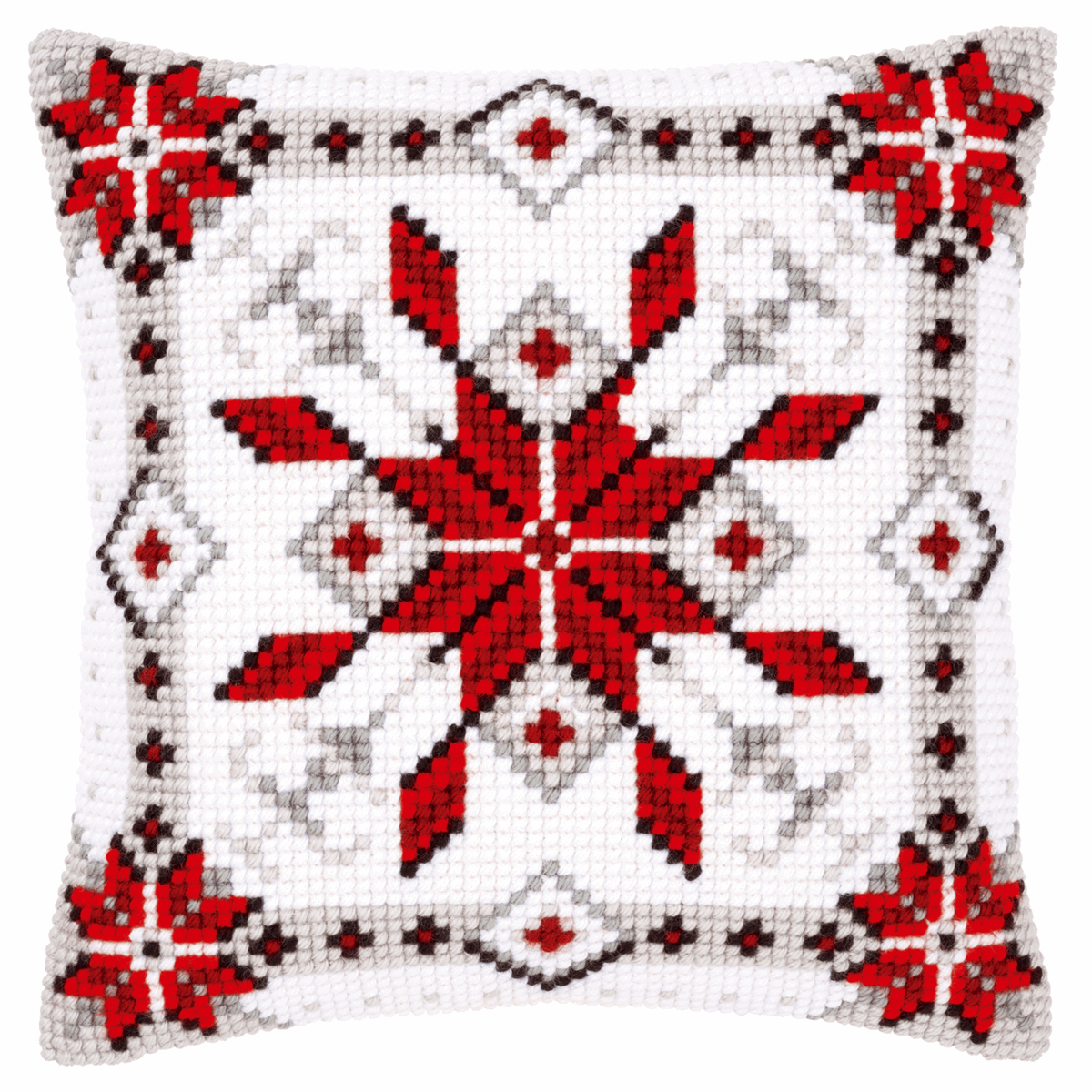 Snow Crystal  - Vervaco Cushion Cross Stitch Kit PN-0146119
